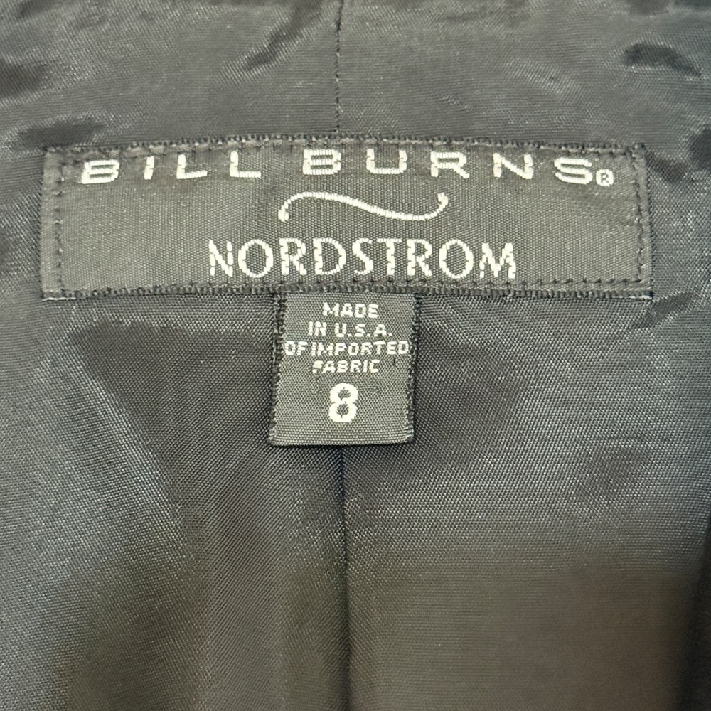 Bill Burns Nordstrom Black Wool Blazer size 8 - Picture 4 of 9